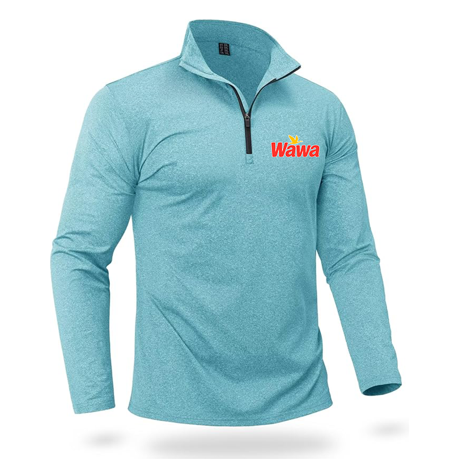 Men's Wawa Gas Station Boladeci Men_s Quarter Zip Pullover Premium Fleece Lined Heather Long Sleeve Golf Shirts Midweight 1_4 Half Zip Sweatshirts